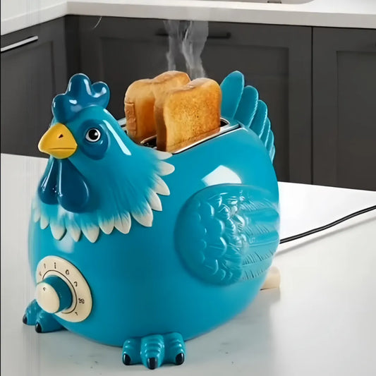 Creative 2-Slice Toaster – Hen Designs for Fun Breakfasts & Unique Kitchen Decor
