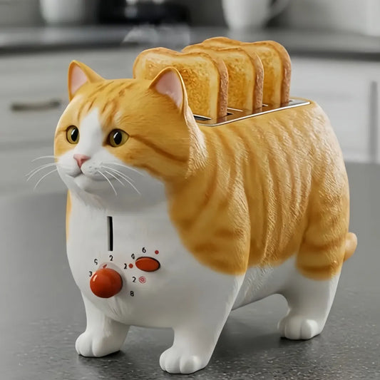 Adorable Cat 4-Slice Toaster – Cute Retro Kitchen Appliance for Cozy Breakfasts & Aesthetic Kitchen Decor