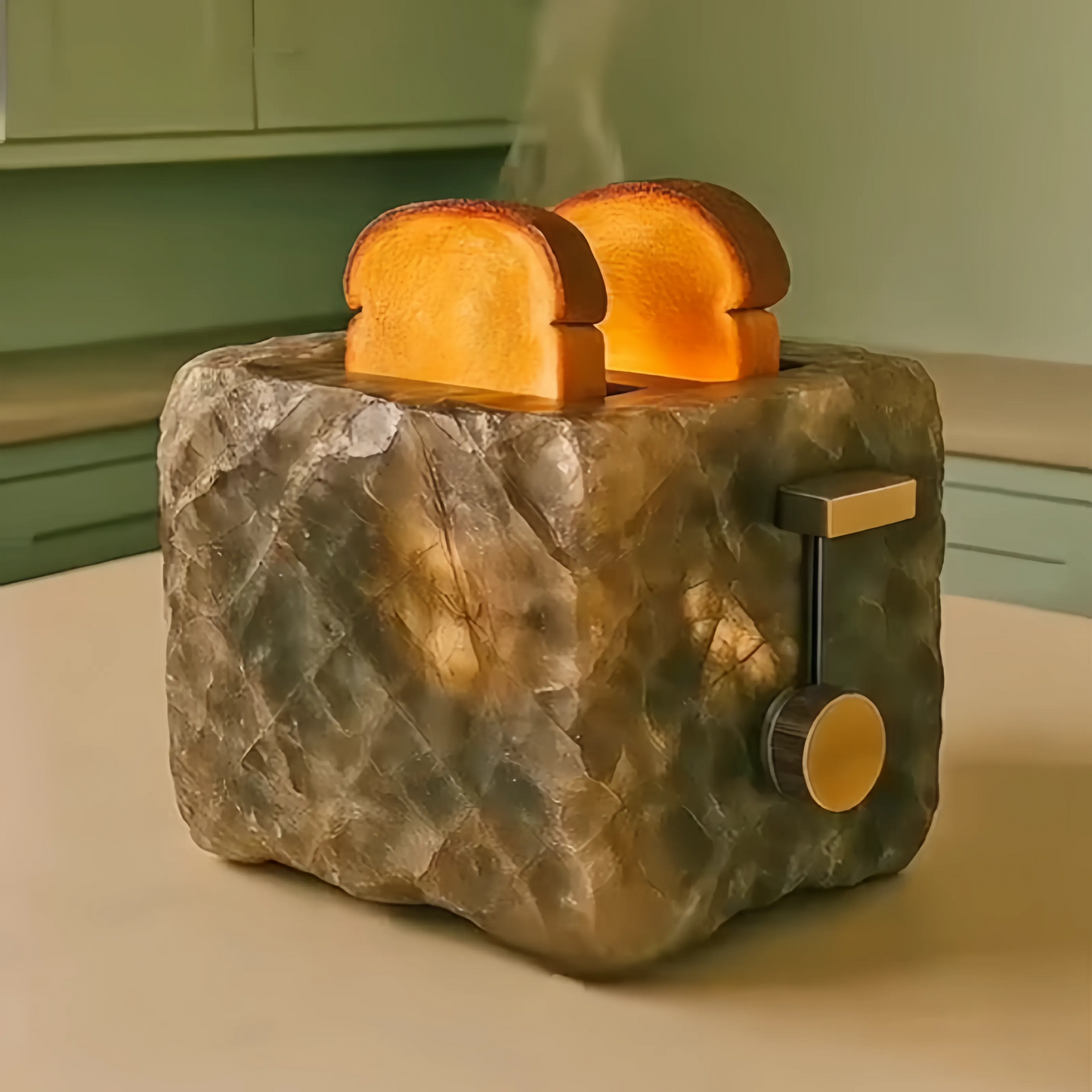 Modern Mineral Stone Texture 2-Slice Toaster | Smart Heat & Timeless Design Kitchen Appliances-Granite Gray