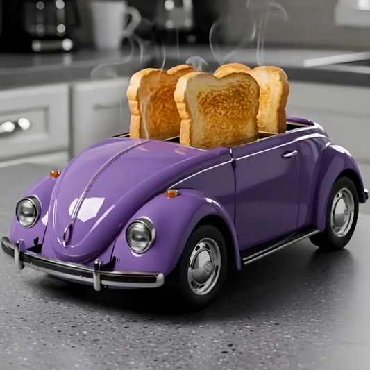 Creative 4-Slice Toaster – Retro Car Designs for Fun Breakfasts & Unique Kitchen Decor