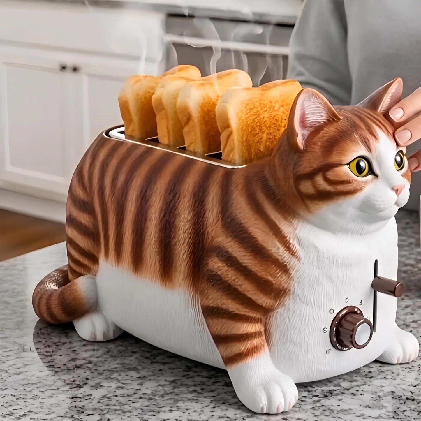 Adorable Cat 4-Slice Toaster – Cute Retro Kitchen Appliance for Cozy Breakfasts & Aesthetic Kitchen Decor