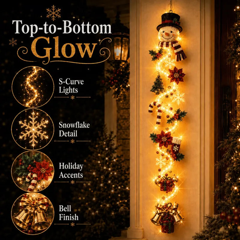 ⏳ Last day! 49% OFF – 🎅MerryCascade Glowing Christmas Door Hanger