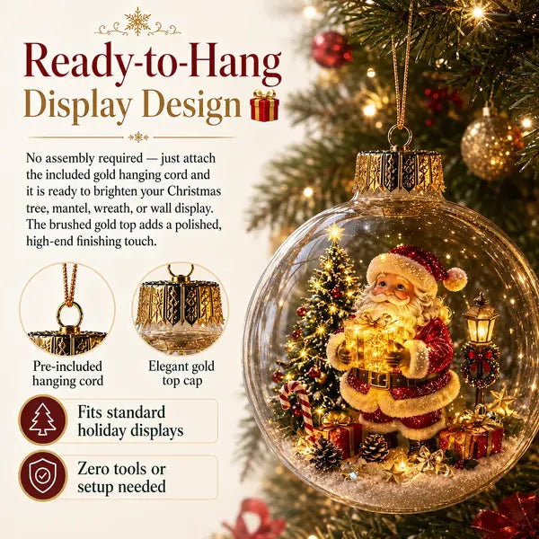🔥LAST DAY 50% OFF - 🎄Glowing Christmas Diorama Ornament – A Tiny Winter World in Your Hands