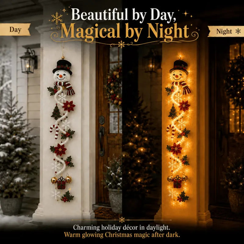 ⏳ Last day! 49% OFF – 🎅MerryCascade Glowing Christmas Door Hanger
