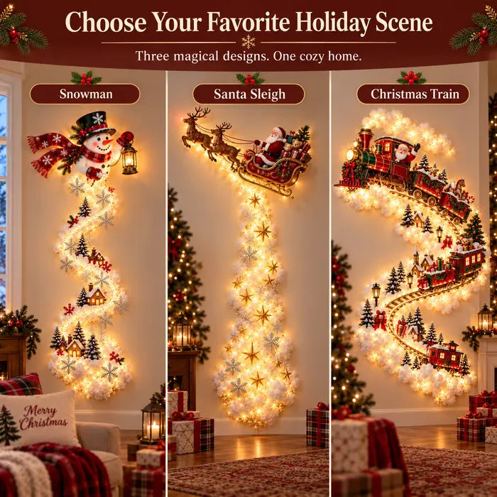 💯 Last day 49% OFF - 🎄✨ Christmas Magic Trail Wall Light - A Little Christmas Magic, Right on Your Wall
