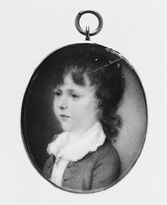 Portrait of a Boy by Samuel Shelley - Classic Art canvas print