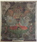 Guanyin Seated on a Lotus Throne by  - Ink Painting canvas print