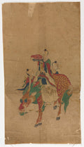 Daoist Immortal on a Qilin and Two Attendants by  - Classic Art canvas print