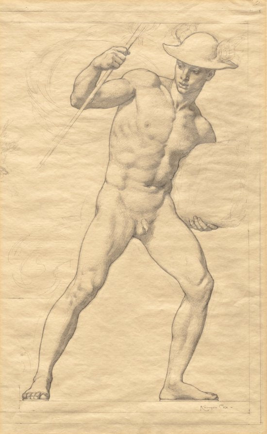 Mercury by Kenyon Cox (American, 1856–1919) - Classic Painting canvas print