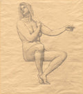Sketch by Kenyon Cox (American, 1856–1919) - Classic Painting canvas print