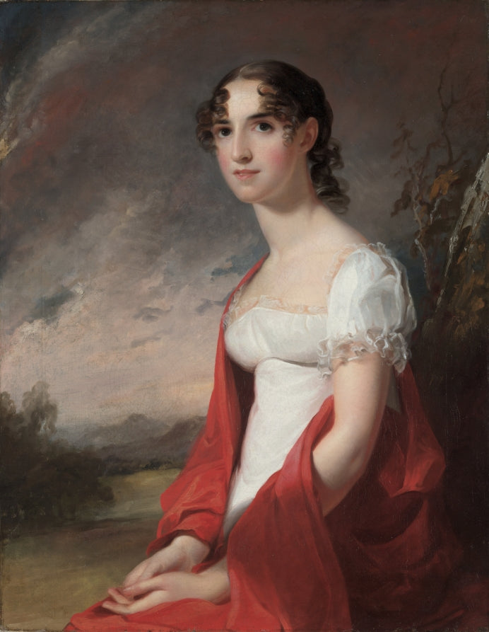 Portrait of Mary Sicard David by Thomas Sully (American, born England, 1783–1872) - Classic Art canvas print
