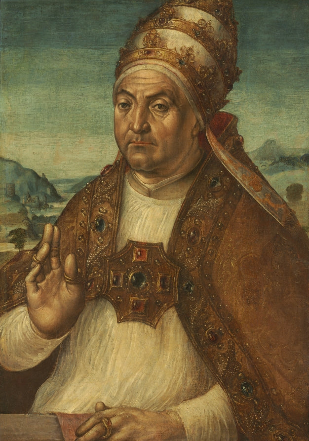 Portrait of Pope Sixtus IV della Rovere by Pedro Berruguete (Castilian, c. 1445/1450-1503) - Classic Art canvas print