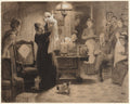 Sketch to illustration The Stationary Baby by William Leroy Jacobs (American, 1869–1917) - Classic Painting canvas print