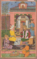 A Royal Picnic on a Terrace by Muhammad Ali (Persian, active 1590–1620) - Classic Art canvas print