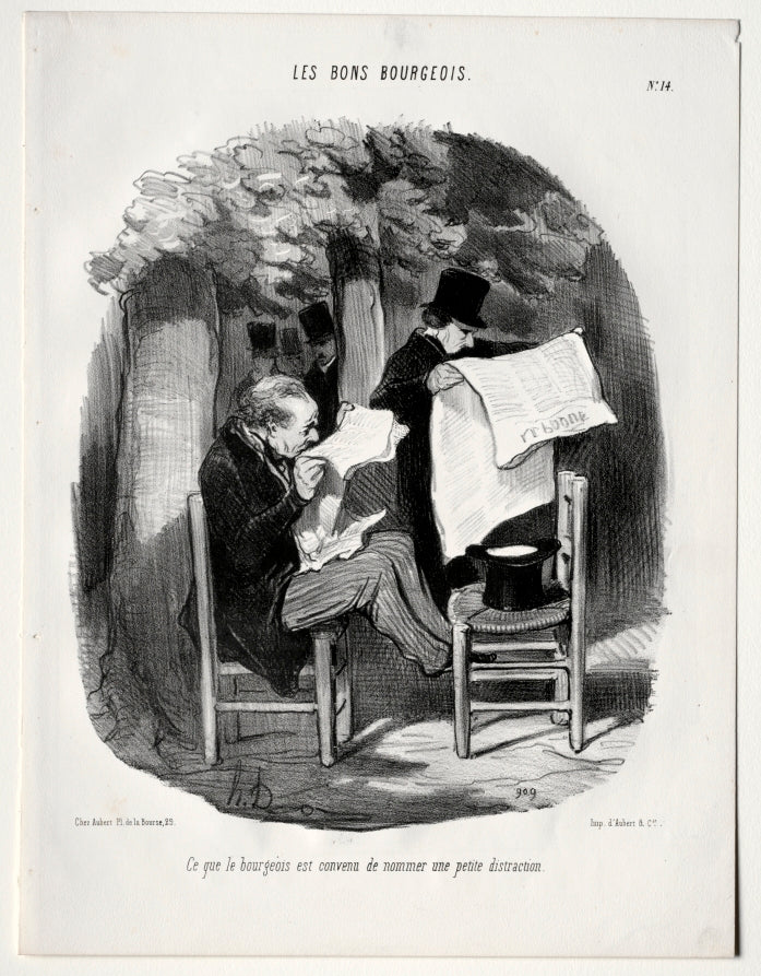 What the bourgeois calls a slight distraction by Honoré Daumier (French, 1808–1879) - Classic Painting canvas print