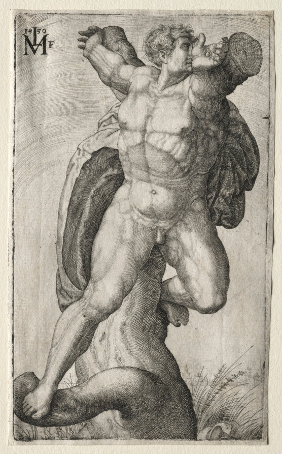 Crucified Man by Melchior Lorck (Danish, 1526/27–after 1588) - Classic Painting canvas print
