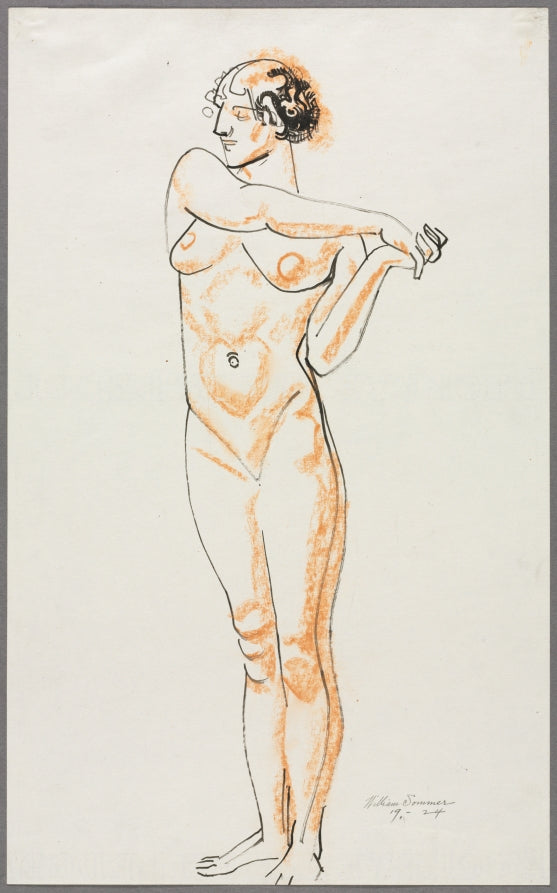 Female Nude by William Sommer (American, 1867–1949) - Classic Painting canvas print