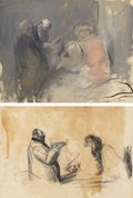 In the Hospital recto Sketch for In the Hospital verso by Jean Louis Forain (French, 1852–1931) - Classic Painting canvas print