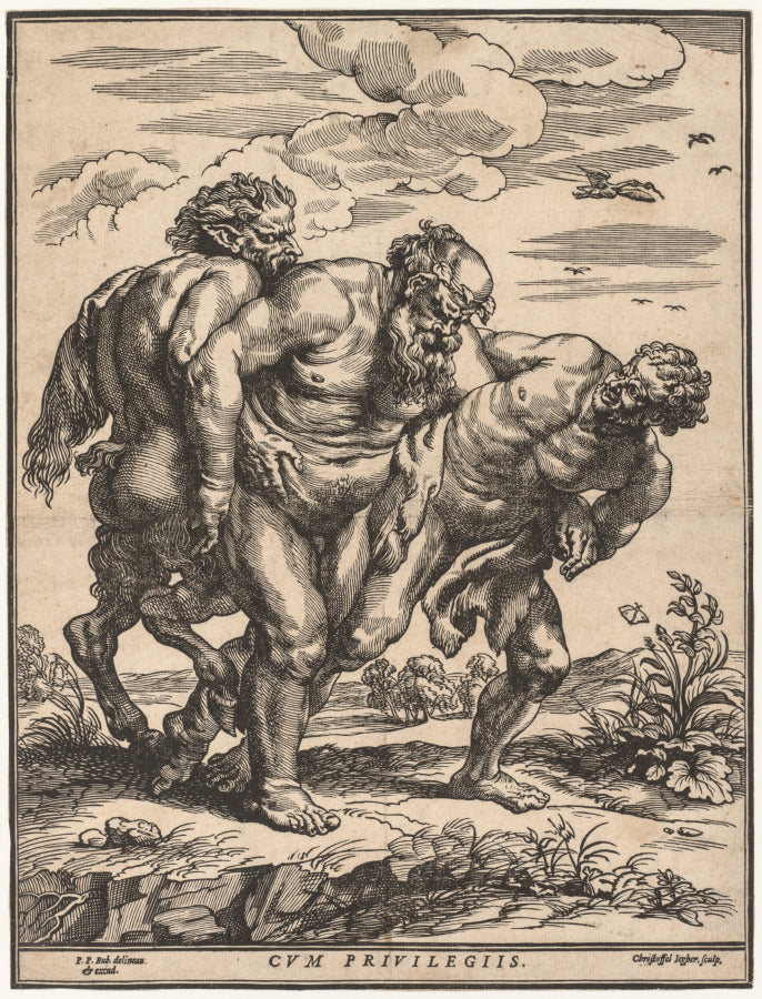 Silenus Accompanied by a Satyr and a Faun by Christoffel Jegher (Flemish, 1596–1652/53) - Classic Painting canvas print
