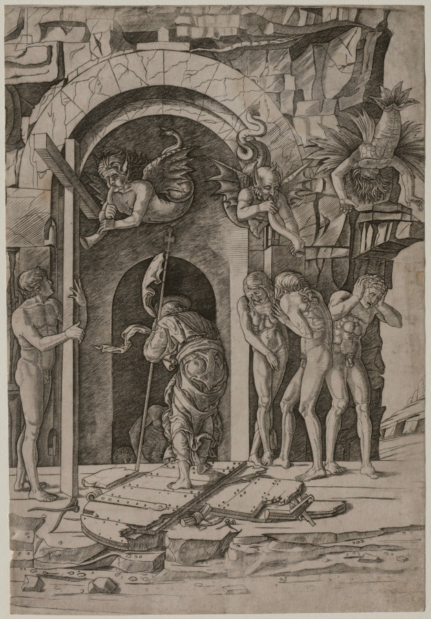 Descent into Limbo by Giovanni Antonio da Brescia (Italian) - Classic Painting canvas print
