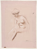 Seated Nude by Jean Louis Forain (French, 1852–1931) - Classic Painting canvas print