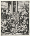 An Assembly of Scholars by Marco Dente (Italian, c. 1486–1527) - Classic Painting canvas print