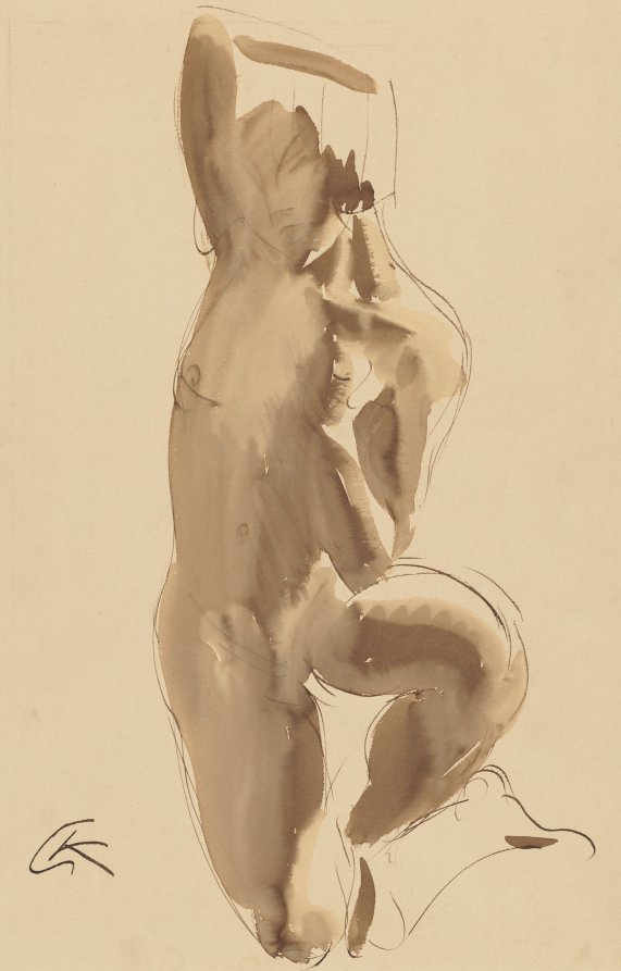 Nude Study by George Kolbe (German, 1877–1947) - Classic Painting canvas print