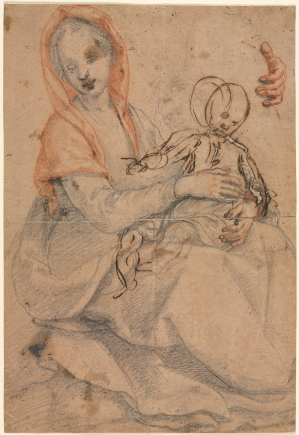 Madonna and Child by Jacopo Chimenti (Italian, c. 1554–1640) - Classic Painting canvas print