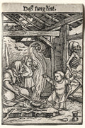 Dance of Death  The Child by Hans Holbein the Younger (German, active England and Switzerland, 1497/98–1543) - Classic Painting canvas print