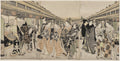 Courtesans Promenading on the Nakanoch by Utagawa Toyokuni (Japanese, 1769–1825) - Classic Painting canvas print