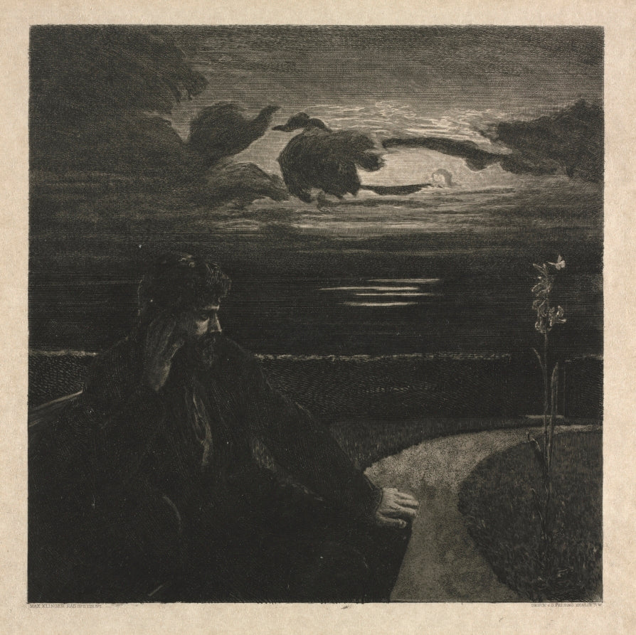 Night, from On Death, Part I, Opus XI Nacht, Vom Tode, Erster Teil, Opus XI by Max Klinger (German, 1857–1920) - Classic Painting canvas print