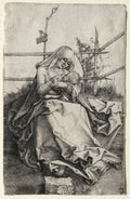 The Virgin and Child on a Grassy Bench by Albrecht Dürer (German, 1471–1528) - Classic Painting canvas print