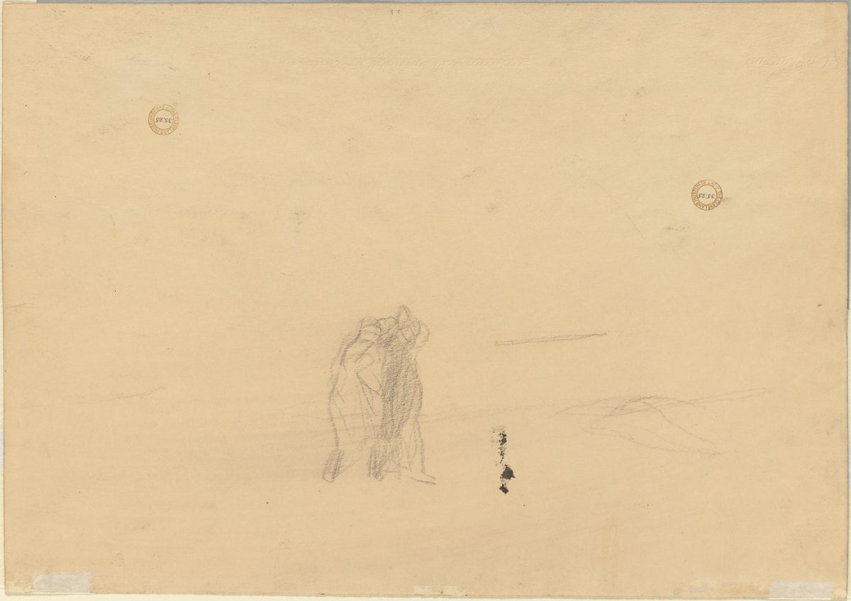 Figures in a Landscape verso by Jean Louis Forain (French, 1852–1931) - Classic Painting canvas print