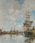 The Dock of Deauville by Eugène Boudin (French, 1824–1898) - Classic Art canvas print