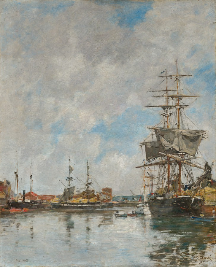 The Dock of Deauville by Eugène Boudin (French, 1824–1898) - Classic Art canvas print