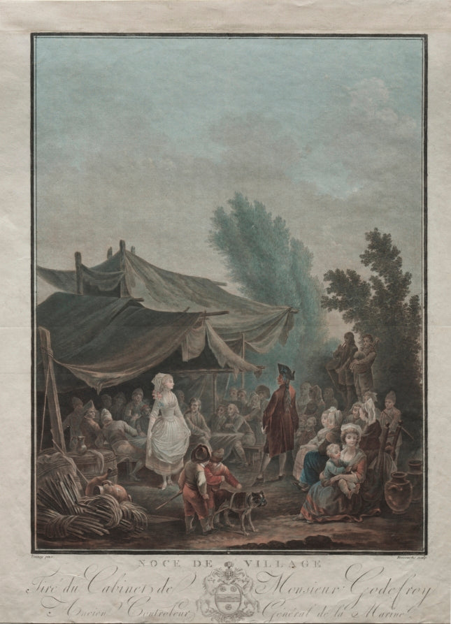 Village Wedding by Charles-Melchior Descourtis (French, 1753–1820) - Classic Painting canvas print