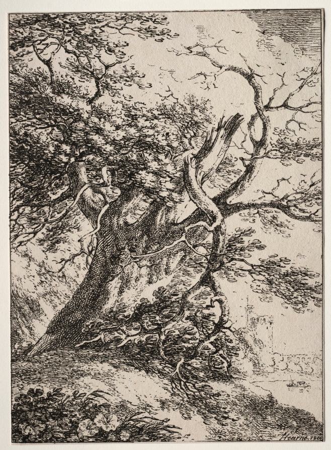Specimens of Polyautography  Landscape with an Oak Tree by Thomas Hearne (British, 1744–1817) - Classic Painting canvas print