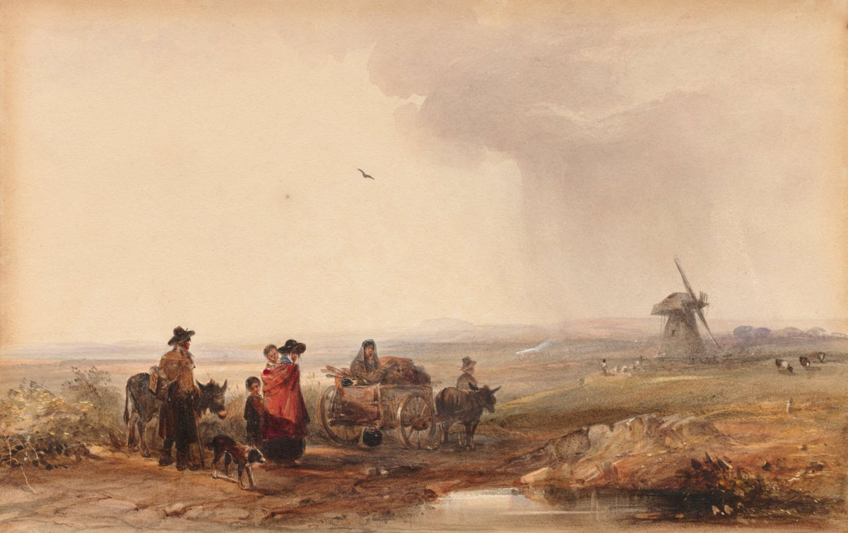Gypsy Camp, Holland by George Bryant Campion (British, 1795–1870) - Classic Painting canvas print