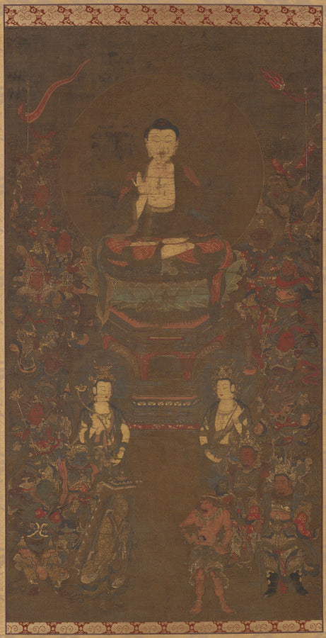 Shakyamuni with the Sixteen Benevolent Deities by  - Classic Art canvas print