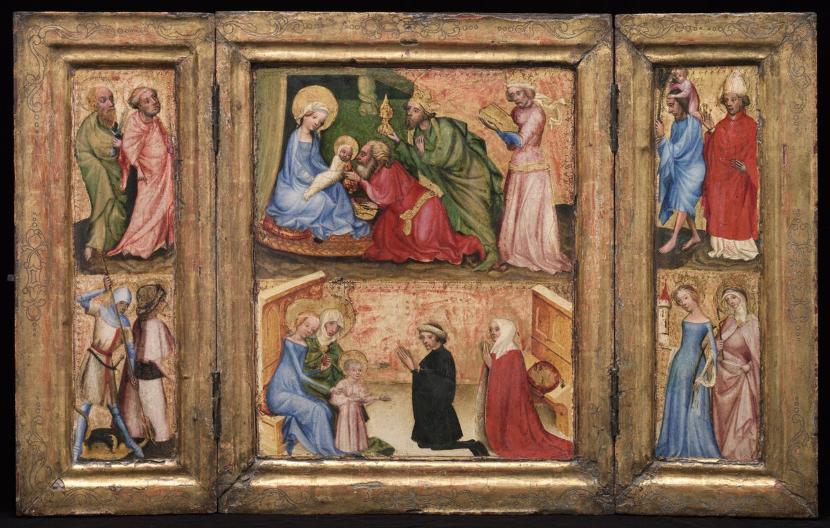 Triptych with the Adoration of the Magi by  - Classic Art canvas print