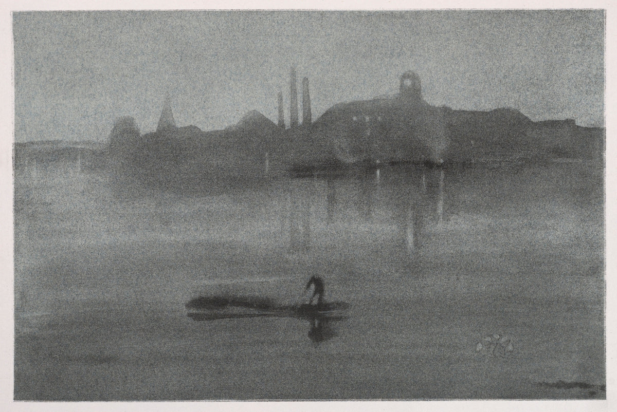 Nocturne by James McNeill Whistler (American, 1834–1903) - Classic Painting canvas print