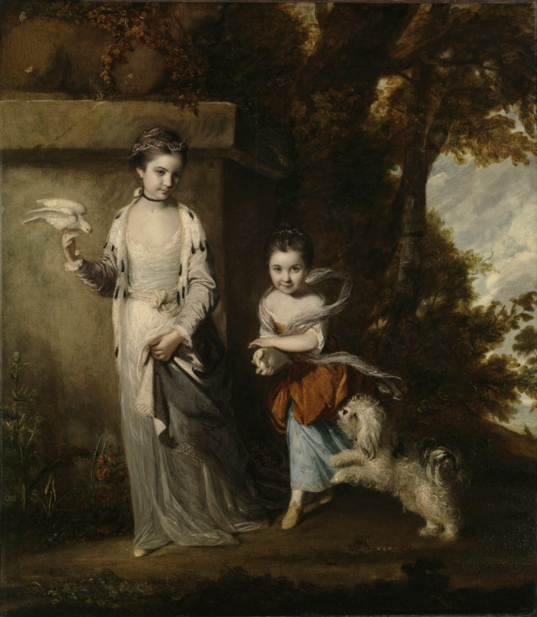 Portrait of the Ladies Amabel and Mary Jemima Yorke by Joshua Reynolds (British, 1723–1792) - Classic Art canvas print
