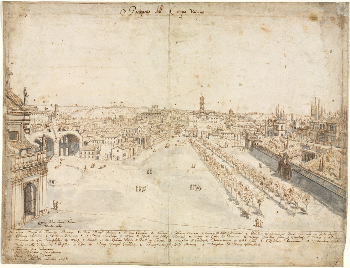 Eighteen Views of Rome The Campo Vaccino The Roman Forum by Lievin Cruyl (Flemish, c. 1640-c. 1720) - Classic Painting canvas print