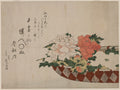 Basket of Peonies by Katsushika Hokusai (Japanese, 1760–1849) - Classic Painting canvas print