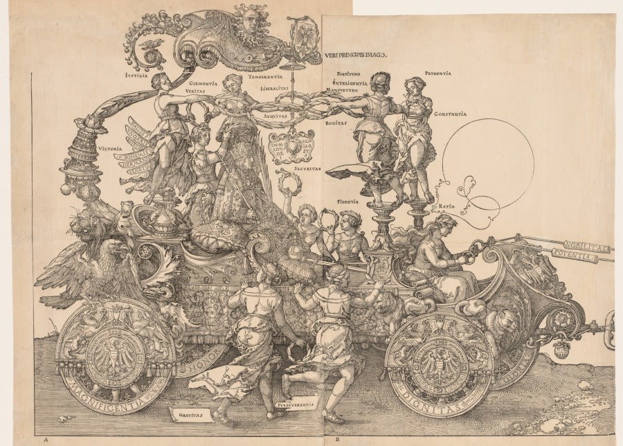 The Great Triumphal Car of Emperor Maximilian by Albrecht Dürer (German, 1471–1528) - Classic Painting canvas print