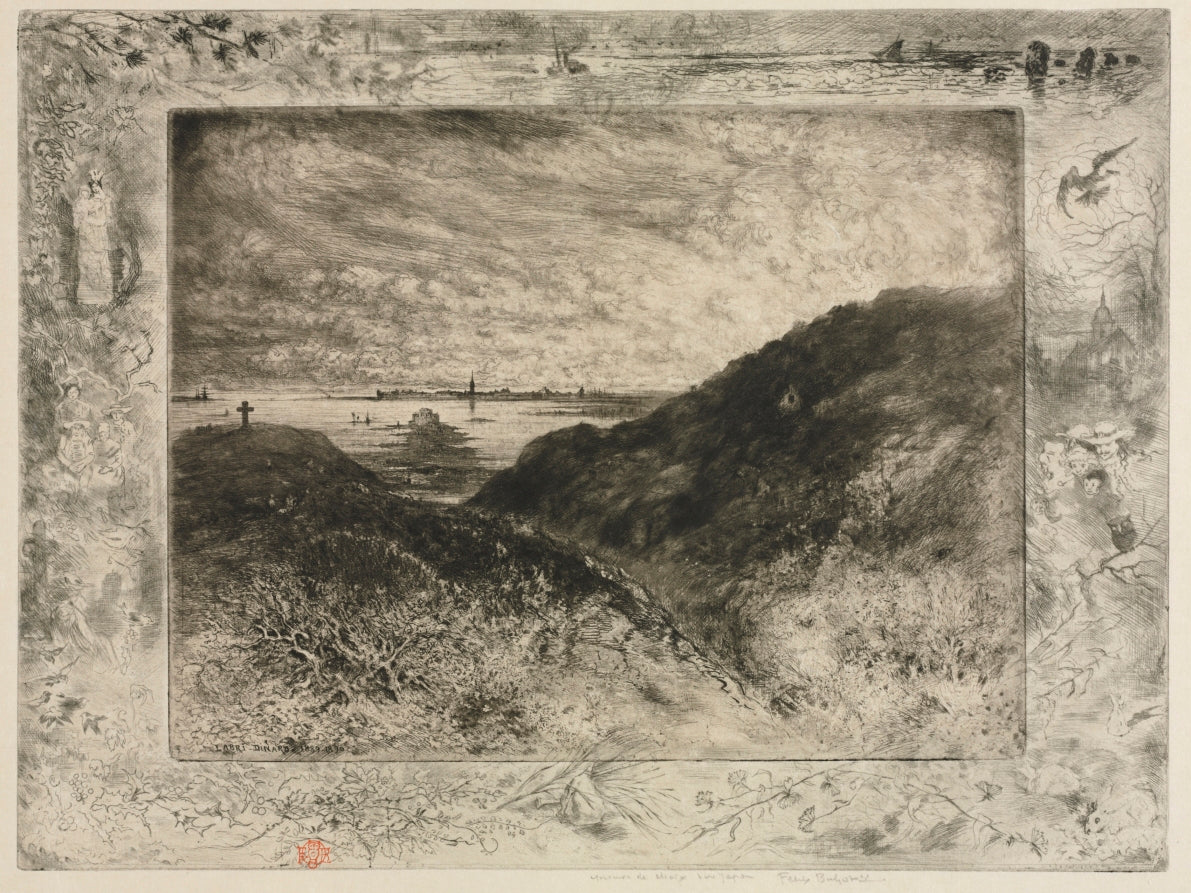 The Cliff Bay of Saint-Malo by Félix Hilaire Buhot (French, 1847–1898) - Classic Painting canvas print