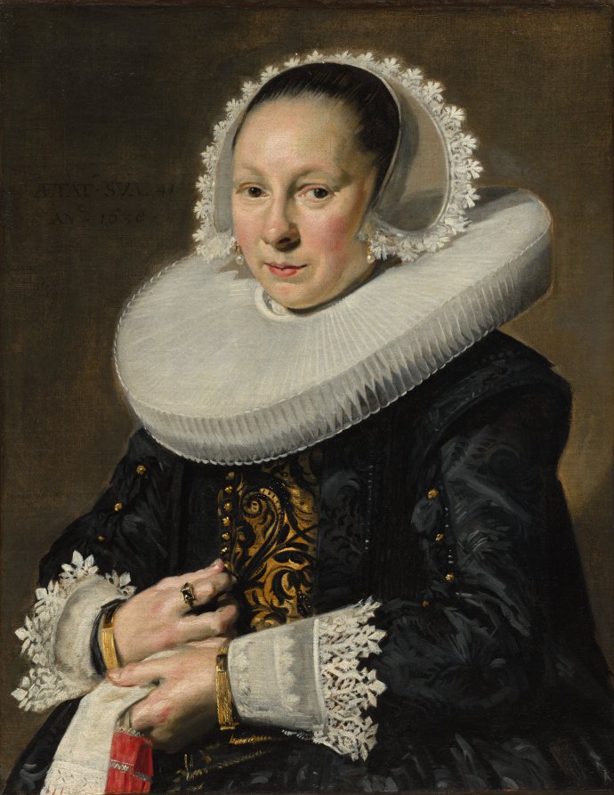 Portrait of a Woman, probably Aeltje Dircksdr. Pater by Frans Hals (Dutch, c. 1581–1666) - Classic Art canvas print