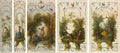 Wall Panels The Gardener, Horticulture, The Vineyard, The See-Saw, The Swing by Nicolas Lancret (French, 1690–1743) - Classic Art canvas print