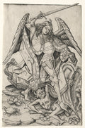 Saint Michael by Master ES (German, active 1450–67) - Classic Painting canvas print