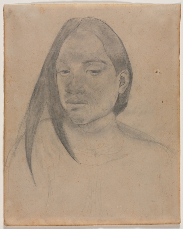 Head of a Tahitian Woman by Paul Gauguin (French, 1848–1903) - Post-Impressionist canvas print